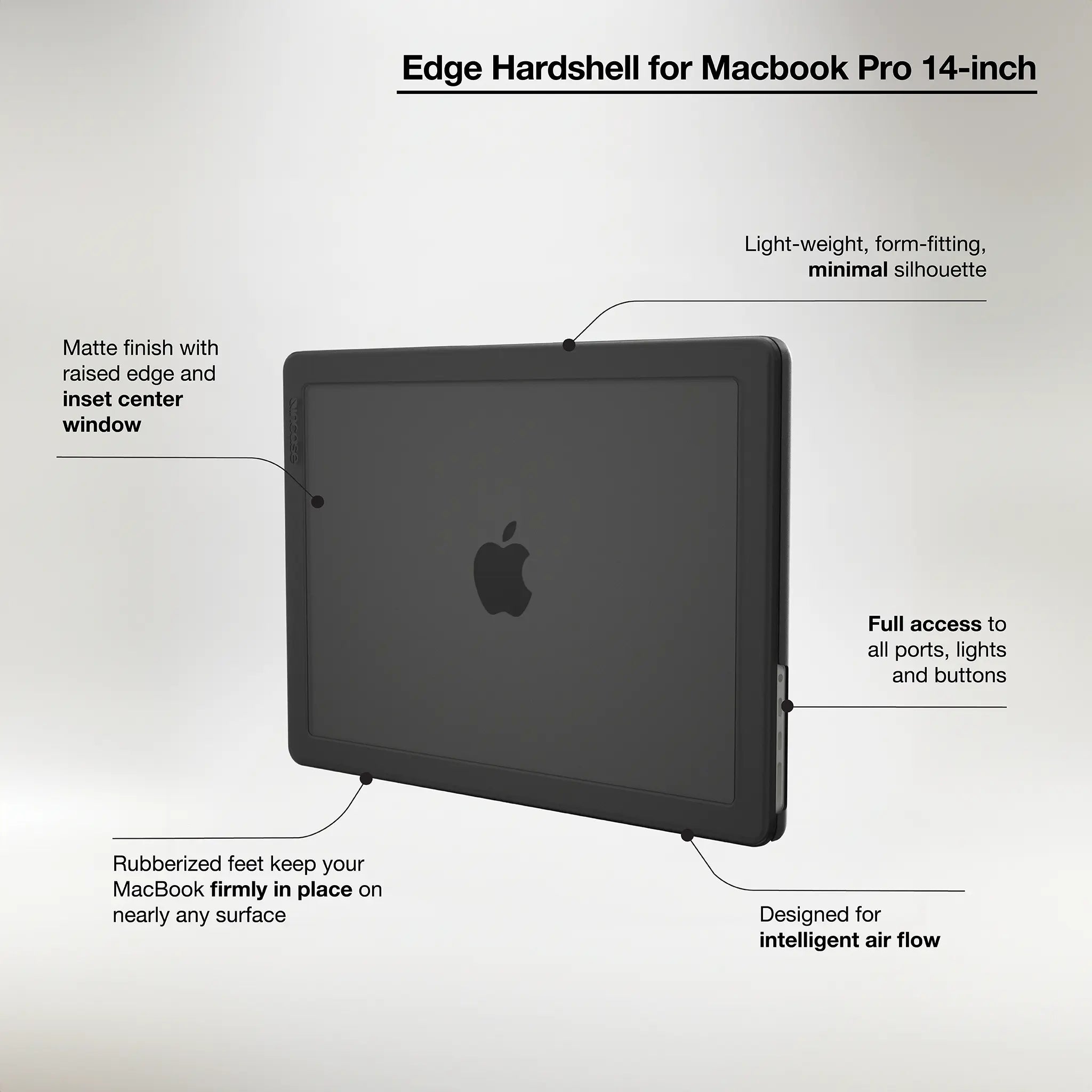 Edge Hardshell Case with Makrolon® for 14-inch MacBook Pro (M1-M4, 2021-2024) Incase