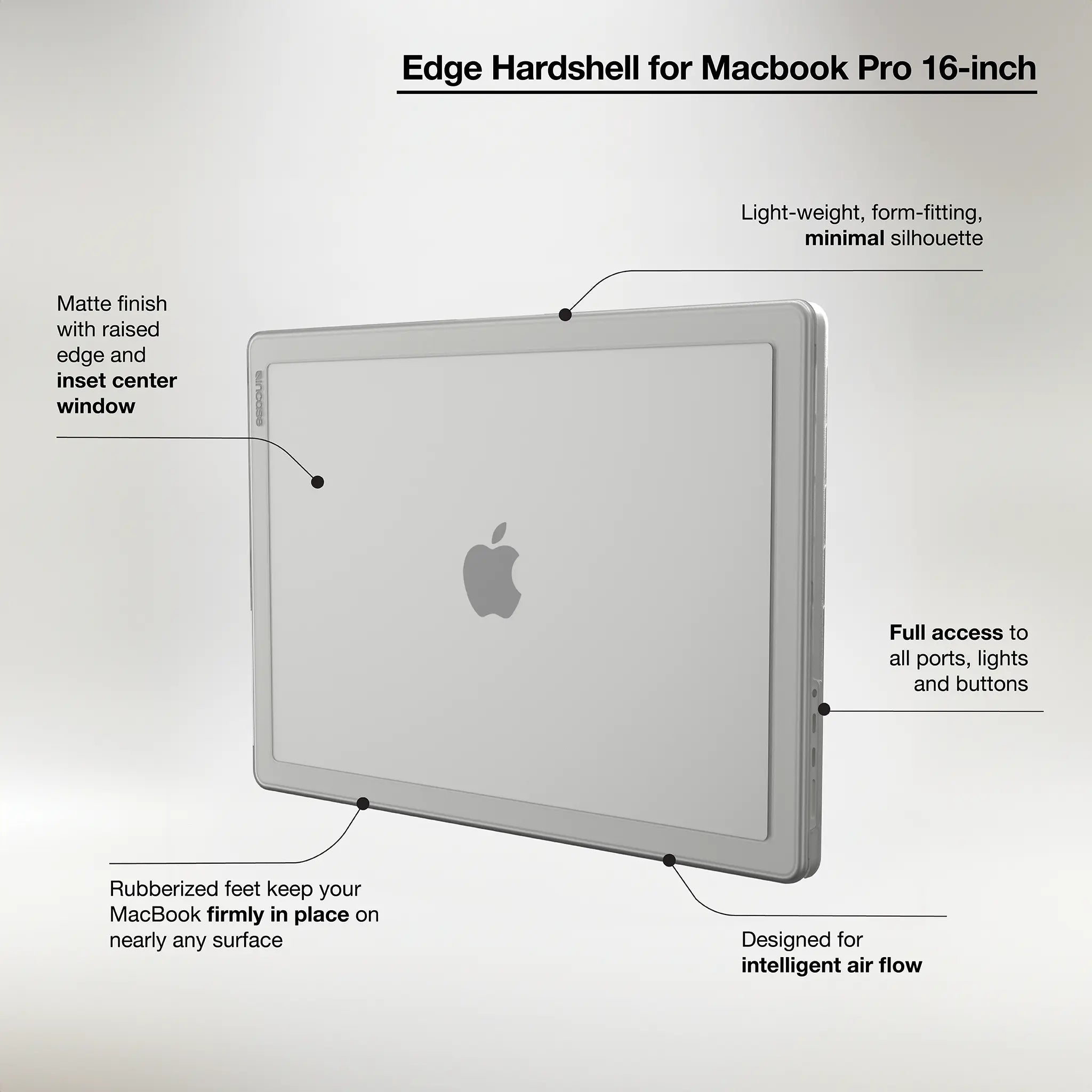 Edge Hardshell Case with Makrolon® for 16-inch MacBook Pro (M1-M4, 2021-2024) Incase